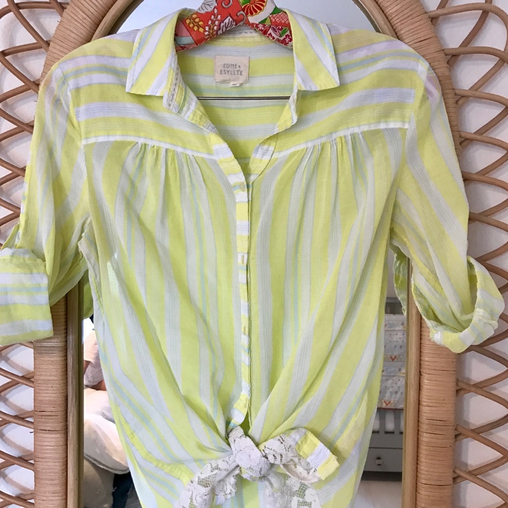 Anthro striped buttondown